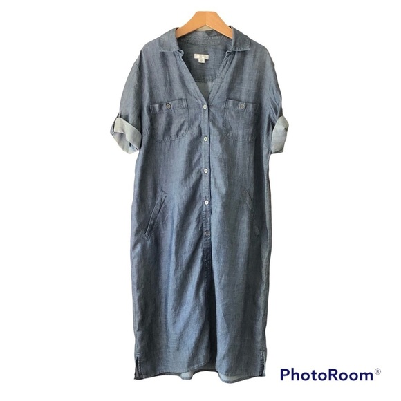 J. Jill Tops - J. Jill Denim Button Down Tunic Blouse Womens Size Sm